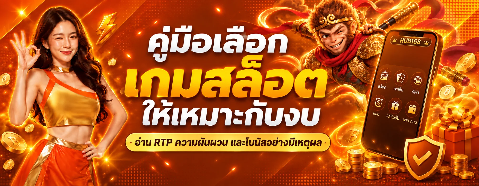 HUB168 คู่มือเลือกเกมสล็อตให้เหมาะกับงบ